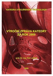 Výroční zpráva katedry za rok 2009 _2 - Katedra strojírenské ...