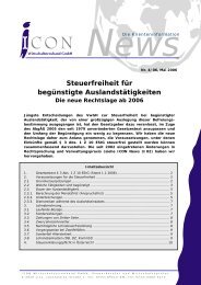 Steuerfreiheit für begünstigte Auslandstätigkeiten - ICON ...