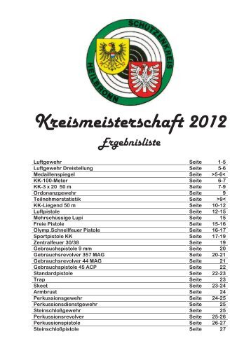 Kreismeisterschaft 2012 - Schützenkreis Heilbronn