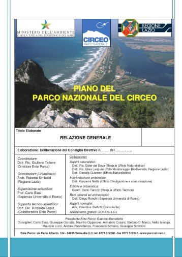 Versione del - Parco Nazionale Del Circeo