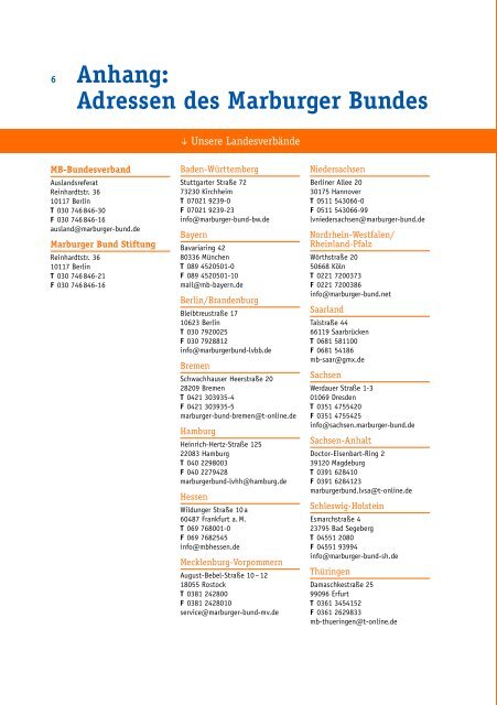 Famulatur und Praktisches Jahr im In- und Ausland - Marburger Bund