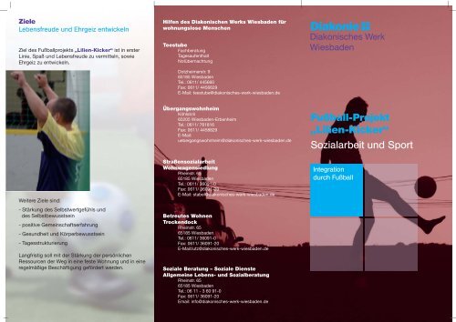 Fußball-Projekt - Diakonisches Werk Wiesbaden