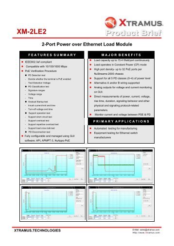 XM-2LE2 2-Port Power over Ethernet Load Module - DHS ElMea Tools