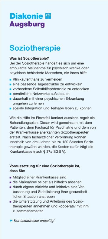 Flyer Soziotherapie Augsburg zum Download - Diakonisches Werk ...