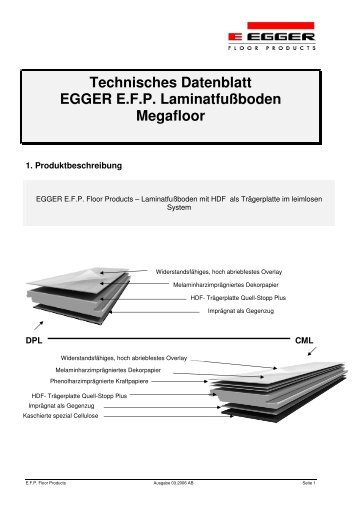 Technisches Datenblatt EGGER E.F.P. ... - Megaparkett