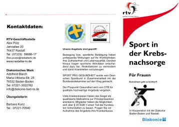 Flyer Sport in der Krebsnachsorge Baden (pdf) - Diakonisches Werk ...