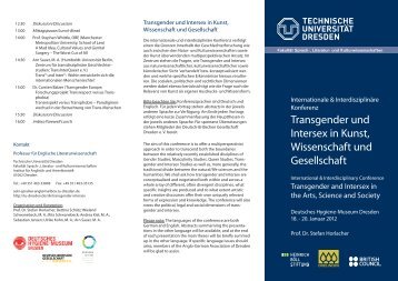 Conference Programme (PDF) - Technische Universität Dresden