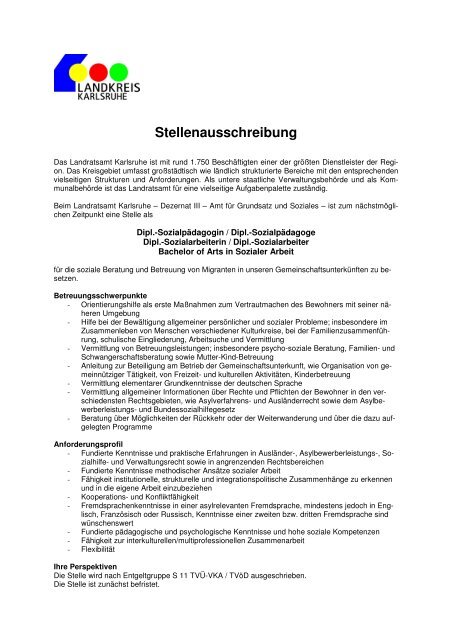 Stellenausschreibung