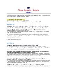 DIA Global Regulatory Activity Digest - Drug Information Association