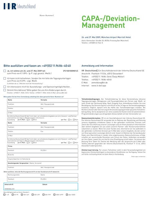 CAPA-/Deviation-Management - DHC Dr. Herterich & Consultants ...