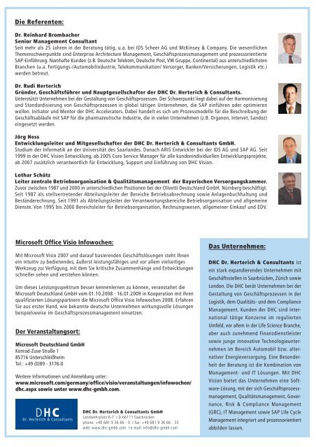 visio infowoche.FH11 - DHC Dr. Herterich & Consultants GmbH