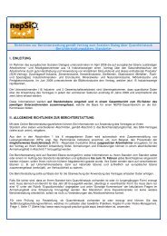 NEPSI Richtlinien zur Berichterstattung: Standorte 2010