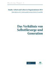 Das Verhältnis von Selbstfürsorge und Generation - DGSv