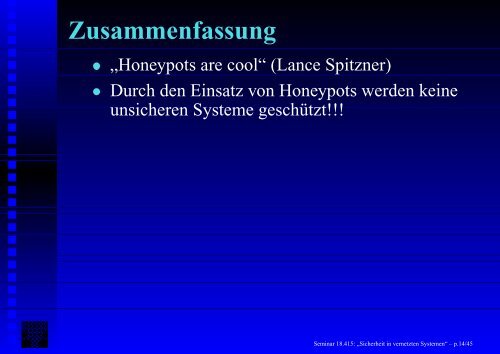 Honeypots - Fachbereich Informatik - Universität Hamburg