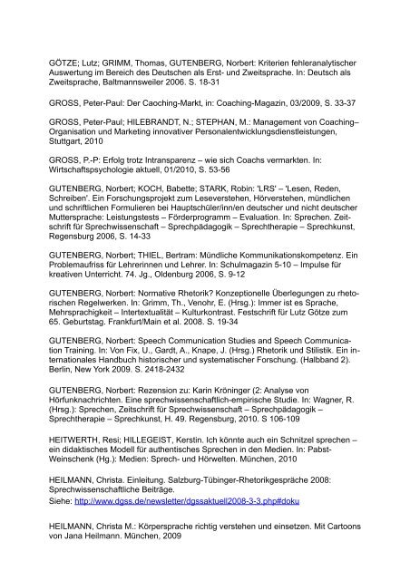 Bibliographie der Publikationen von DGSS-Mitgliedern 2007/2008