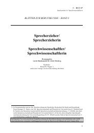 Sprecherzieher/ Sprecherzieherin Sprechwissenschaftler ...