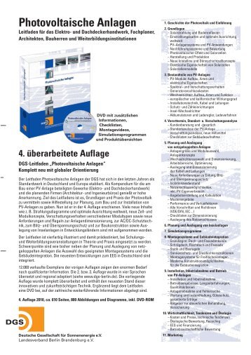 Photovoltaische Anlagen - DGS - Landesverband Berlin und ...