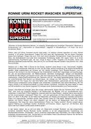 RONNIE URINI ROCKET IRASCHEK SUPERSTAR - Monkey