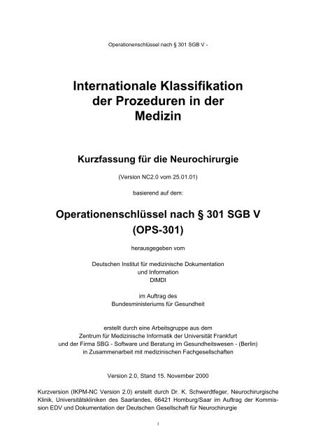 Version NC2.0 - Deutsche Gesellschaft für Neurochirurgie - DGNC