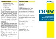 Flyer zum Seminar - Deutsche Gesellschaft für Integrierte Versorgung
