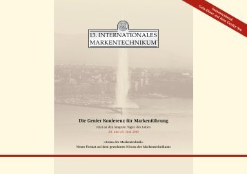 Die Genfer Konferenz für Markenführung - Institut für Markentechnik ...