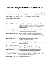 NÖ Wohnungsförderungsrichtlinien 2011