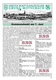 Ortschaftsanzeiger Juni 2009 - Grüna Online