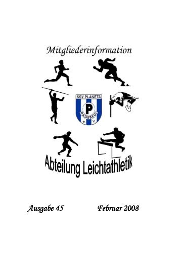 Beitragszahlung - SSV Planeta Radebeul -- Leichtathletik