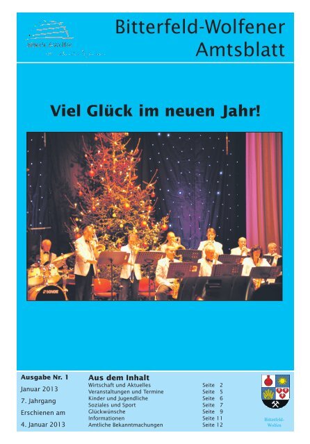 Amtsblatt 01-13 erschienen am 04.01.2013.pdf - Stadt Bitterfeld ...