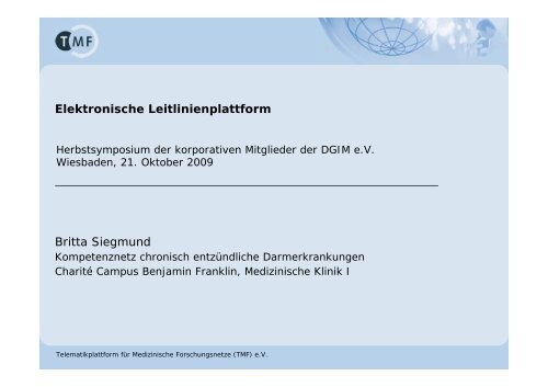 PD Dr. Britta Siegmund - Deutsche Gesellschaft für Innere Medizin ...
