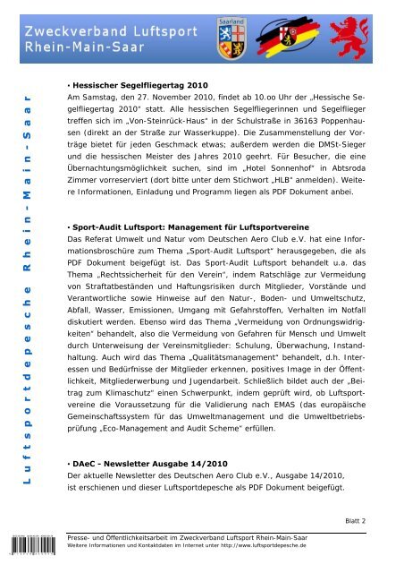 Sport-Audit Luftsport - Hessischer Luftsportbund eV