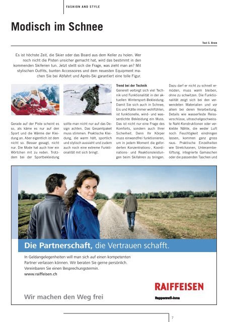 Ausgabe Januar 2010 - STADTmagazin Rapperswil-Jona