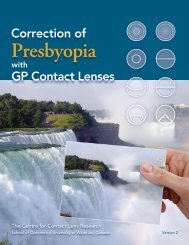 Correction of Presbyopia with GP Contact Lenses - Centre for ...