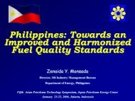 Philippines: Towards an Improved and Harmonized Fuel Quality ...