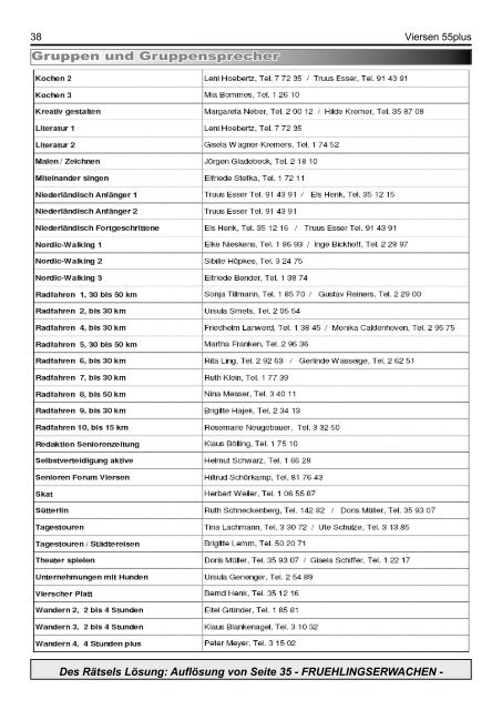 Viersen 55plus Miteinander-Füreinander