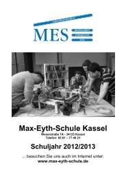 Schulordnung der Max-Eyth-Schule Kassel