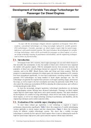 Development of Variable Two-stage Turbocharger for Passenger ...