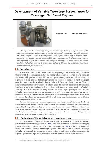 Development of Variable Two-stage Turbocharger for Passenger ...