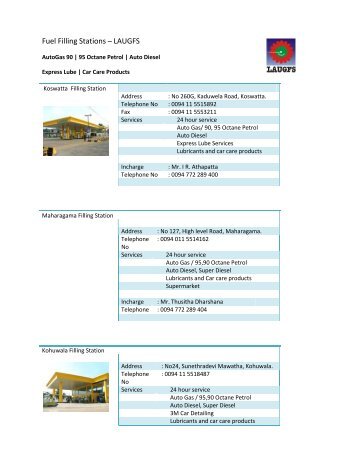 Fuel Filling Stations – LAUGFS