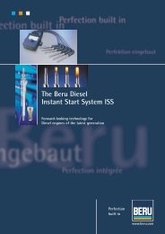 The Beru Diesel Instant Start System ISS - Beru.com