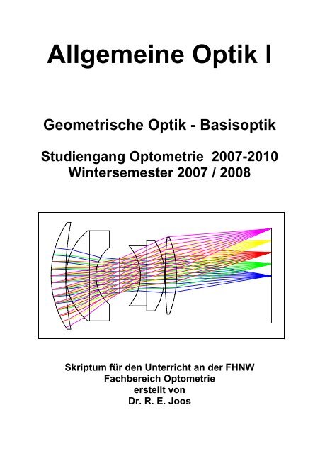 Allgemeine Optik I