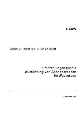 EAAW Empfehlungen für die Ausführung von ... - DGGT