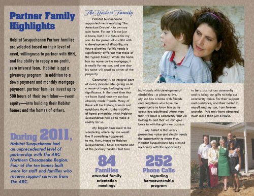 Annual Report 2011 - Habitat for Humanity Susquehanna