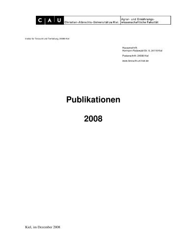 Publikationen 2008 - Deutsche Gesellschaft für Züchtungskunde