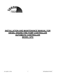 Installation and maintenance manual for diesel engine fire - Tornatech