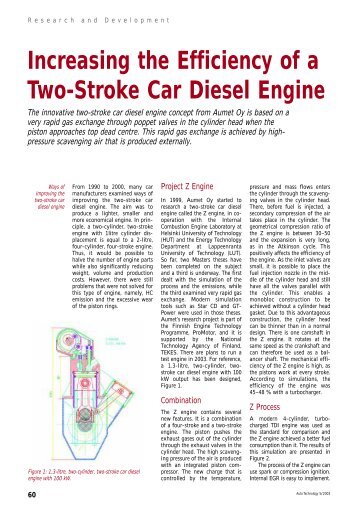 Increasing the Efficiency of a Two-Stroke Car Diesel ... - Aumet Oy