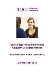Jahresbericht 2010 -  Diakonie Landshut