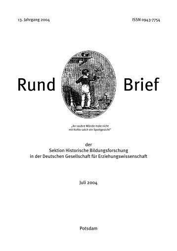 Rund Brief - Deutsche Gesellschaft für Erziehungswissenschaft