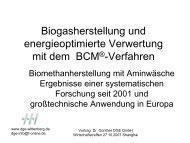 Biomethanherstellung mit dem BCM®-Verfahren - DGE GmbH