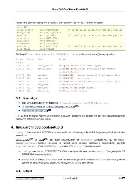 Linux i386 Önyükleme Kodu NASIL